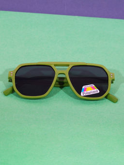 DukieKooky - Unisex Kids Stylish and Sturdy Green Aviator Sunglasses
