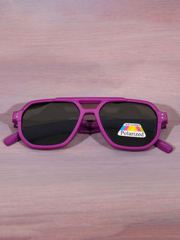 DukieKooky - Unisex Kids Stylish and Sturdy Purple Aviator Sunglasses
