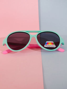 DukieKooky - Unisex Kids Stylish and Sturdy Sky Blue Aviator Sunglasses