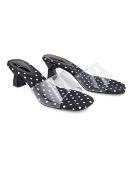 Alberto Torresi - Women Polka Dot Black Strap Block Heels