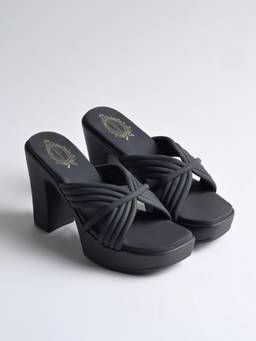 Shoetopia - Women Black Stylish Fashion Heels