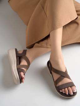 Shoetopia - Women Brown Comfort Sandals