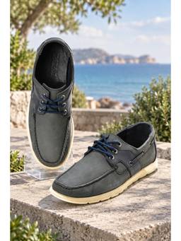 WOODLAND - Navy Blue Lightweight Breathable Comfortable Casual Sneakers For Men