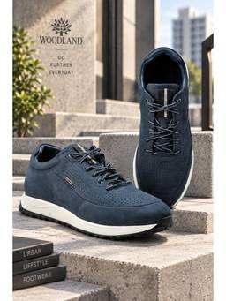 WOODLAND - Navy Blue Lightweight Breathable Comfortable Casual Sneakers For Men