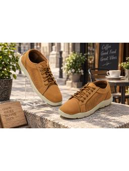 WOODLAND - Khaki Lightweight Breathable Comfortable Casual Sneakers For Men