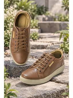 WOODLAND - Beige Lightweight Breathable Comfortable Casual Sneakers For Men