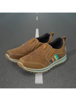 WOODLAND - Beige Lightweight Comfortable Casual Loafers For Men