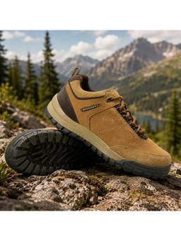 WOODLAND - Khaki Lightweight Breathable Comfortable Casual Sneakers For Men
