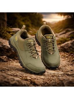 WOODLAND - Olive Lightweight Breathable Durable Trekking Shoes For Men