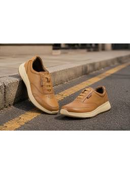 WOODLAND - Beige Lightweight Breathable Comfortable Casual Sneakers For Men