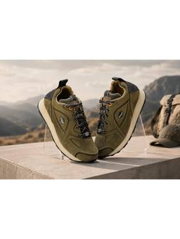 WOODLAND - Olive Lightweight Breathable Comfortable Casual Sneakers For Men