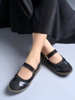 Shoetopia - Women Black Stylish Ballerinas