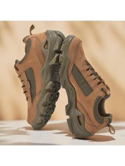 WOODLAND - Beige Lightweight Breathable Comfortable Casual Sneakers For Men