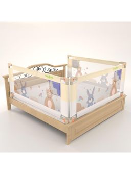 BAYBEE - White Foldable Single Bed Railing for Toddler Bed Rail Guard for Baby Safety - pack of 3