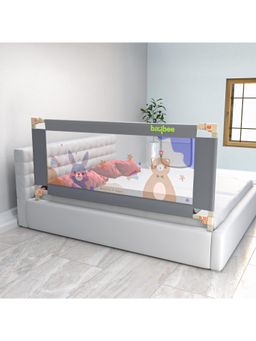 BAYBEE - Grey Portable Bed Rail Falling Protector Fence with Adjustable Height, Foldable