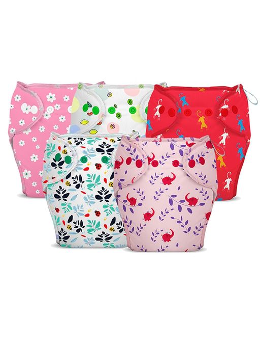 Bumberry Boat Shaped Design Smart Nappy (SN05_P32094) (Pack of 5)