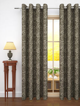 Story@Home - Jacquard 400 GSM Brown 1 U Curtain