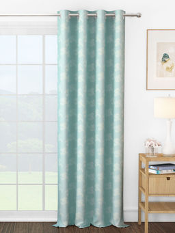Story@Home - Jacquard 400 GSM Aqua & White 1 U Curtain