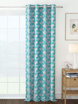 Story@Home - Jacquard 400 GSM Blue 1 U Semi Long Curtain