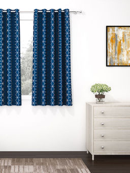 Story@Home - 300 GSM Polyester Blackout Curtain 1 Pc Blue