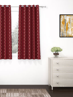 Story@Home - 300 GSM Polyester Blackout Curtain 1 Pc Maroon