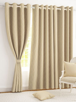 Story@Home - 300 GSM Polyester Blackout Curtain 1 Pc Beige