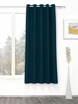 Story@Home - Blackout 300 GSM Polyester 1 PC Curtain (Dark Teal Blue)