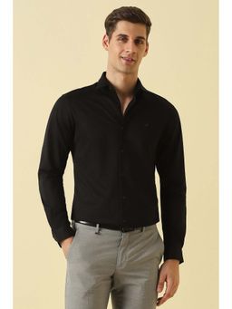 Allen Solly - Black Printed Regular Fit Shirt