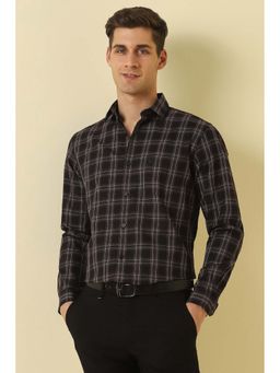 Allen Solly - Black Checks Regular Fit Shirt