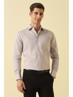 Allen Solly - Grey Textured Regular Fit Shirt
