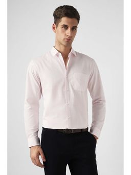 Peter England - Pink Textured Regular Fit Shirt