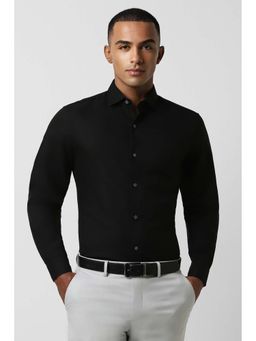 Peter England - Black Solid Regular Fit Shirt