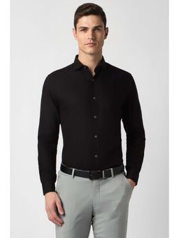 Peter England - Black Solid Regular Fit Shirt