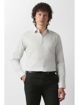 Van Heusen - Grey Textured Regular Fit Shirt