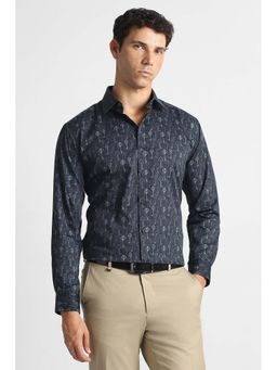 Van Heusen - Black Printed Regular Fit Shirt