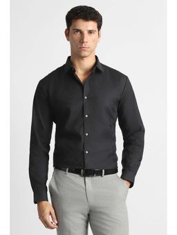 Van Heusen - Black Textured Regular Fit Shirt