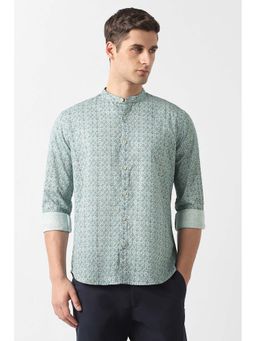 Van Heusen - Blue Printed Regular Fit Shirt