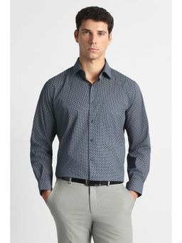 Van Heusen - Navy Blue Checks Regular Fit Shirt