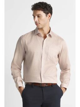 Van Heusen - Beige Printed Regular Fit Shirt