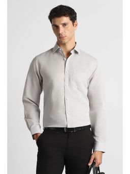 Van Heusen - Grey Solid Regular Fit Shirt