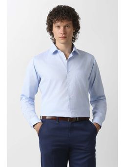 Van Heusen - Blue Textured Regular Fit Shirt