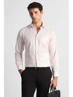 Van Heusen - Pink Textured Regular Fit Shirt