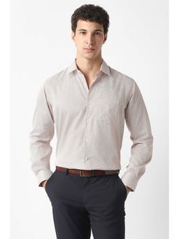 Van Heusen - Beige Printed Regular Fit Shirt