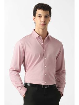Van Heusen - Pink Solid Regular Fit Shirt