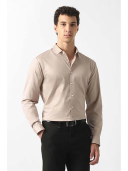 Van Heusen - Beige Solid Regular Fit Shirt