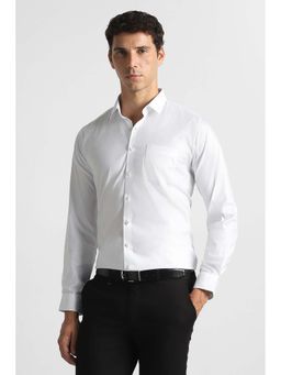 Van Heusen - White Solid Regular Fit Shirt