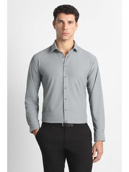 Van Heusen - Grey Textured Regular Fit Shirt
