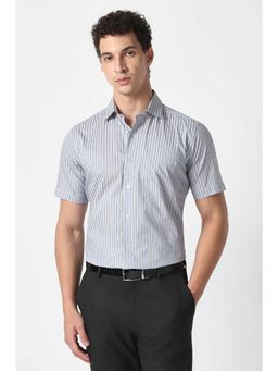 Van Heusen - Grey Stripes Regular Fit Shirt