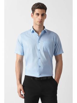 Van Heusen - Blue Solid Regular Fit Shirt