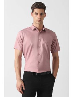 Van Heusen - Pink Solid Regular Fit Shirt